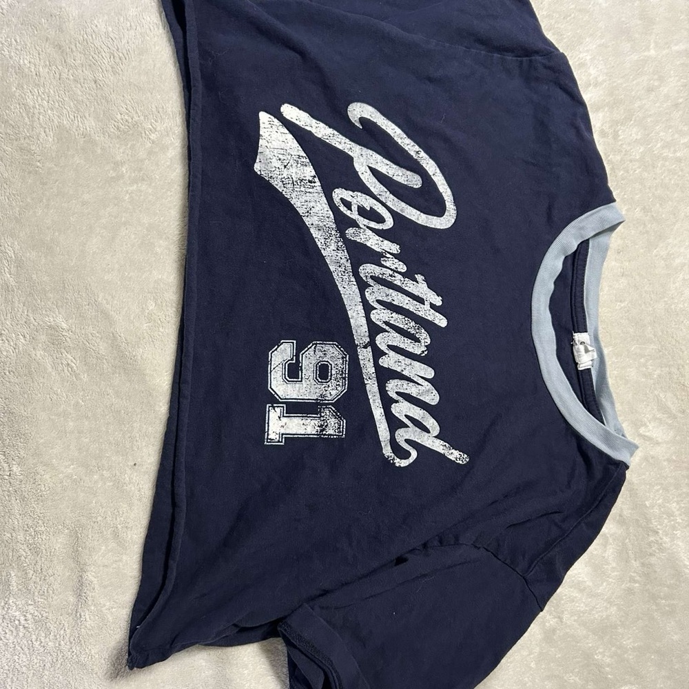 Navy Portland Graphic T-Shirt
